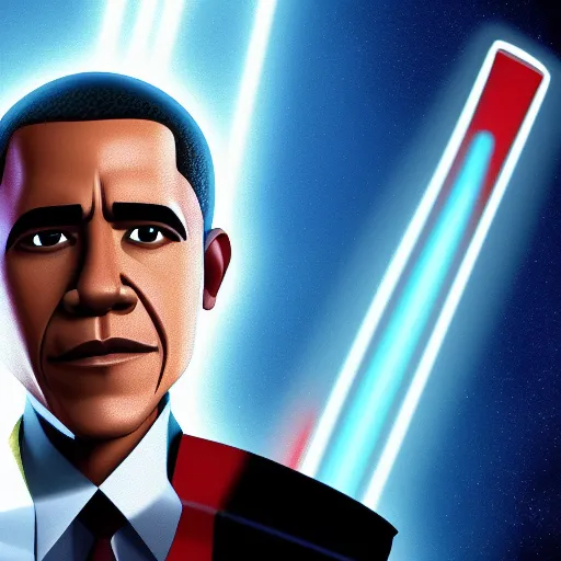 Prompt: Film still of Barack Obama, from Star Wars: The Clone Wars (2008–2020 TV Series)