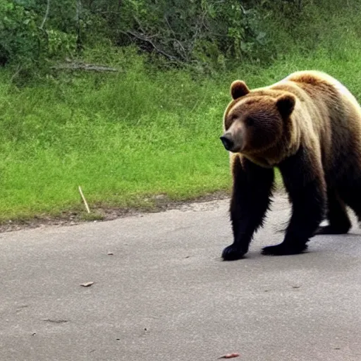 Prompt: a bear entering in picnic are, people are panicking and running