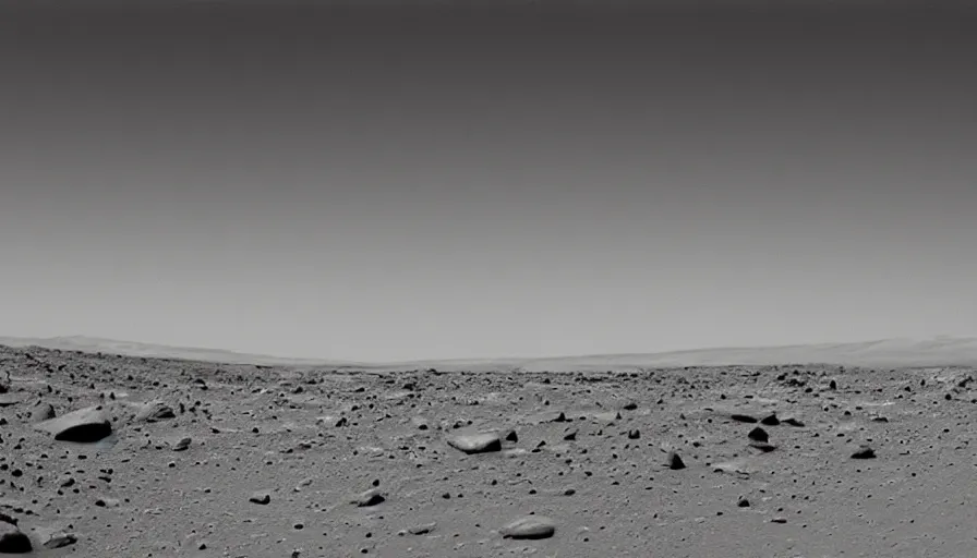 Prompt: photograph from the surface of mars,