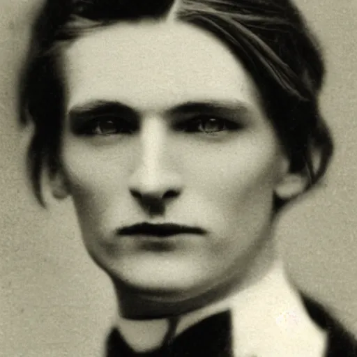 Prompt: headshot edwardian photograph of dorian gray, extremely handsome, 1 9 2 0 s, realistic face, 1 9 3 0 s photography, 1 9 0 0 s, grainy, slightly blurry, victorian