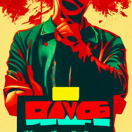 Image similar to ryan gosling from movie drive in game poster hotline miami