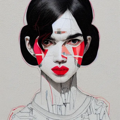 Prompt: Grimes picture by Sachin Teng, asymmetrical, dark vibes, Realistic Painting , Organic painting, Matte Painting, geometric shapes, hard edges, graffiti, street art:2 by Sachin Teng:4