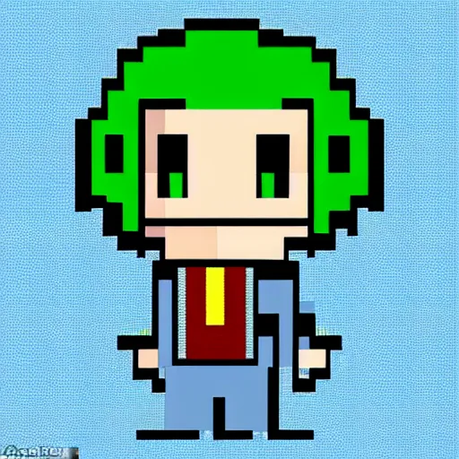 Image similar to Cute chibi pixel art of the joker