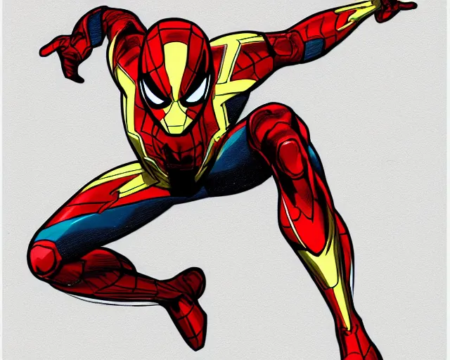 Image similar to sketch of the mcu iron spider