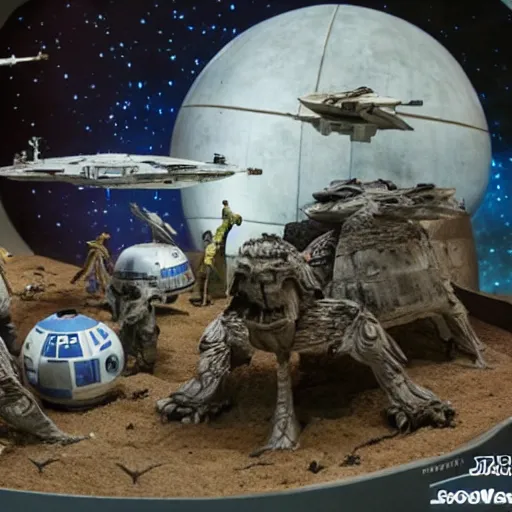 Prompt: epic star wars diorama
