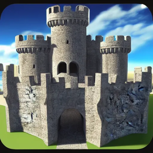Image similar to Castle made of clouds 3d