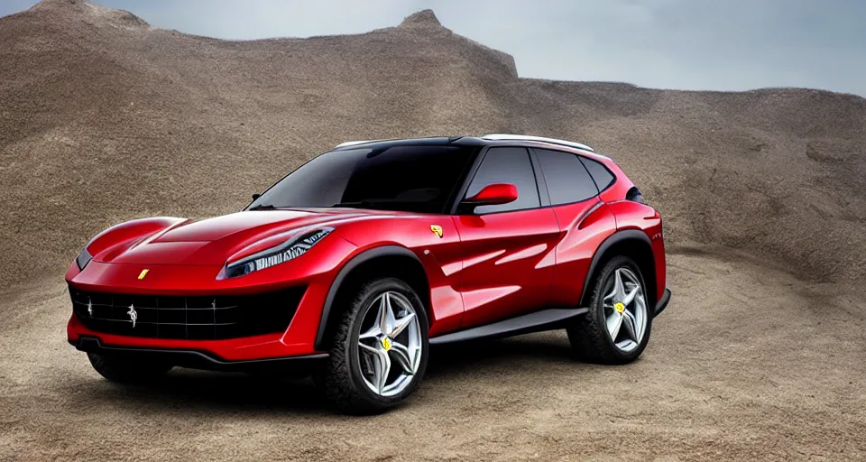 Prompt: ferrari suv, 4 x 4, concept car