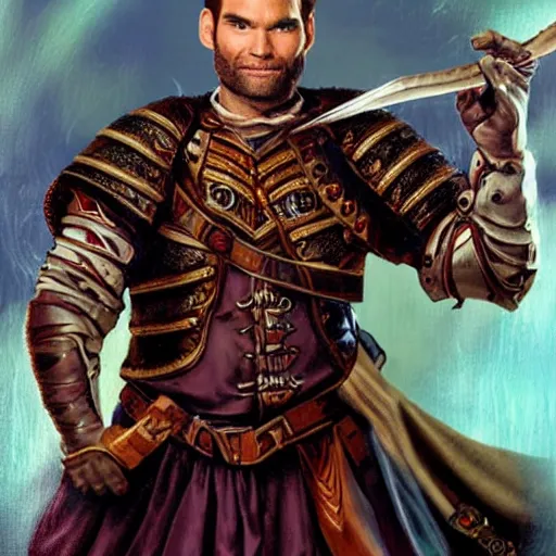 Image similar to an epic portrait of seann william scott as a bard in d & d