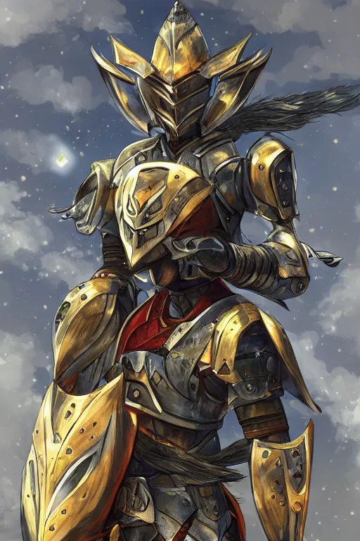 Image similar to helmet armor guardian destiny in witch queen illumination ray tracing hdr fanart arstation by sung choi robot ninja mask and eric pfeiffer and gabriel garza and casper konefal