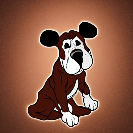 Image similar to A boxer in the style of Disney