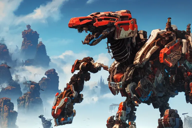 Image similar to stormbird machine mecha animal beast robot of horizon forbidden west horizon zero dawn bioluminiscence global illumination ray tracing hdr fanart arstation by sung choi and eric pfeiffer and gabriel garza and casper konefal