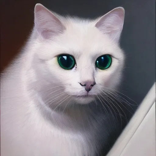 Image similar to ghost cat, oil on canvas, high detail, hyperrealism, photo realistic, masterpiece