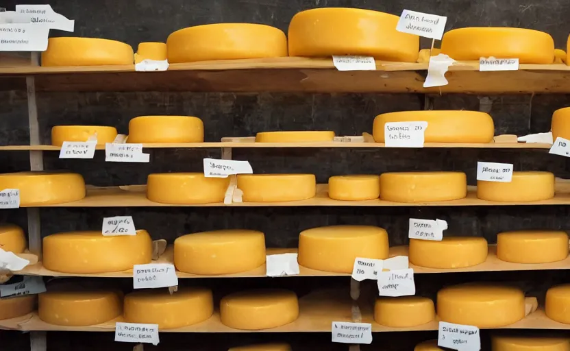 Image similar to a world where everything is made of cheese