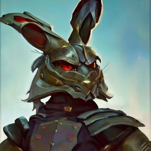 Prompt: greg manchess portrait painting of armored march hare from alice in wonderland as league of legends character splash art, medium shot, asymmetrical, profile picture, organic painting, sunny day, matte painting, bold shapes, hard edges, street art, trending on artstation, by huang guangjian, gil elvgren, ruan jia, randy vargas, greg rutkowski