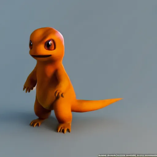 Image similar to charmander made of ice, concept art, octane render, unreal engine 5, highly detailed, high quality, 8 k, soft lighting, realistic face, path traced