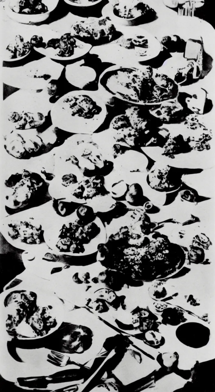 Prompt: food, by John Baldessari.