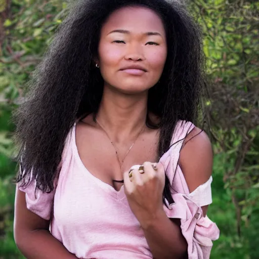 Image similar to blasian woman