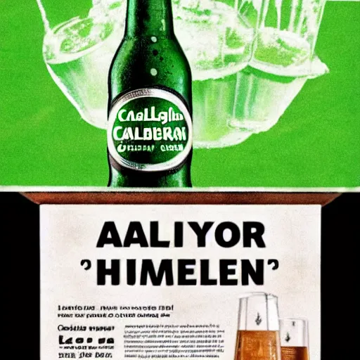 Prompt: advertisement of new Carlsberg beer made with authentic human feces