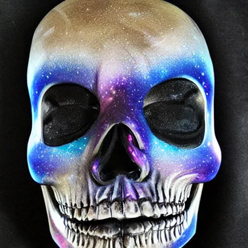 Image similar to galaxy skull gothic mask