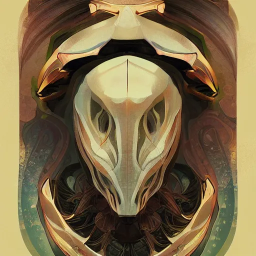 Image similar to shark - ron cheng & alphonse mucha, highly detailed, digital painting, ray tracing, concept art, illustration, smooth sharp focus, intricate, symmetry, artstation,