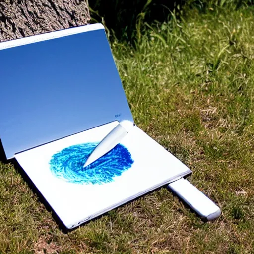 Image similar to A wacom tablet melting in the sun