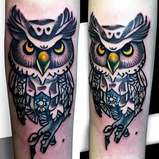 an owl and butterfly tattoo | Stable Diffusion | OpenArt