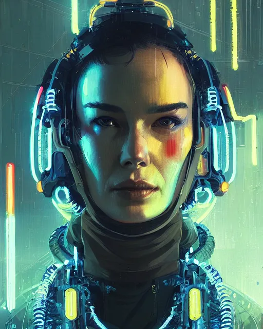 Image similar to neon operator, lena headey, cyberpunk futuristic neon, reflective puffer jacket, decorated with traditional japanese ornaments by ismail inceoglu dragan bibin hans thoma greg rutkowski alexandros pyromallis nekro rene maritte illustrated, perfect face, fine details, realistic shaded, fine - face, pretty face