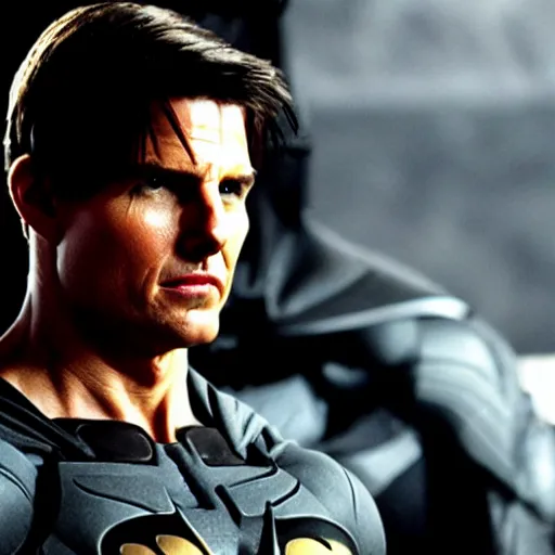 Prompt: Tom Cruise as Batman, movie still, 4K