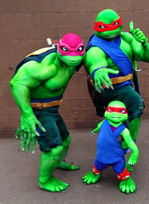 Image similar to toddler mutant ninja turtles