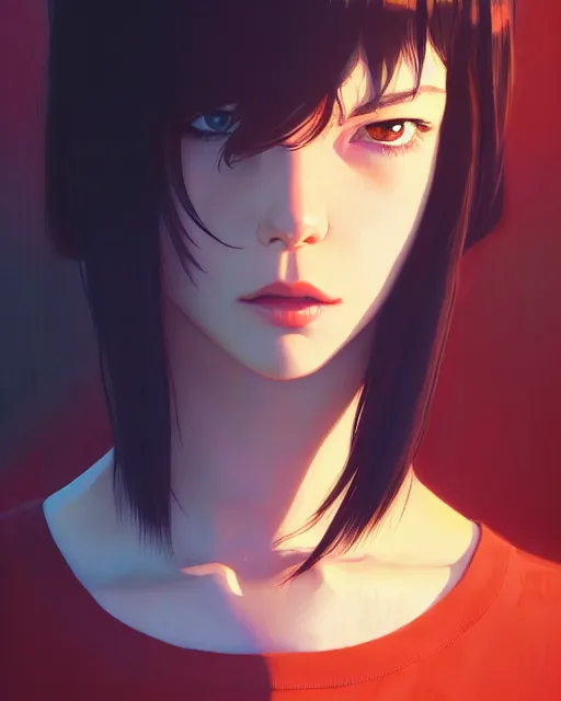 Image similar to dead inside!!!, fine - face, audrey plaza, realistic shaded perfect face, fine details. anime. realistic shaded lighting poster by ilya kuvshinov katsuhiro otomo ghost - in - the - shell, magali villeneuve, artgerm, jeremy lipkin and michael garmash and rob rey