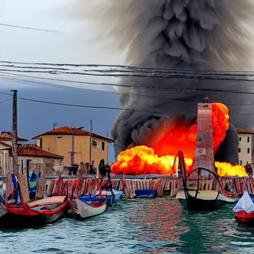 Image similar to a nuke explosion in chioggia