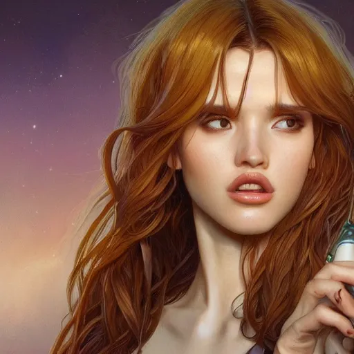 Prompt: ultra realistic illustration, bella thorne in goosebumps, intricate, elegant, highly detailed, digital painting, artstation, concept art, smooth, sharp focus, illustration, art by artgerm and greg rutkowski and alphonse mucha