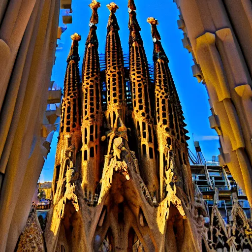 Image similar to La Sagrada Familia by Antoni Gaudi, 8k, HDR, CG Society