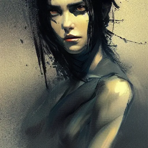 Image similar to portrait of a woman with black hair and insects coming put of her skin, dramatic lighting, illustration by Greg rutkowski, yoji shinkawa, 4k, digital art, concept art, trending on artstation