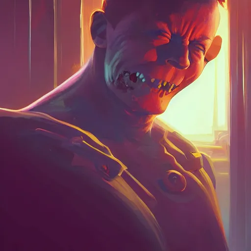 Prompt: elon musk ( 1 9 8 7 ), horror, game design fanart by concept artist gervasio canda, behance hd by jesper ejsing, by rhads, makoto shinkai and lois van baarle, ilya kuvshinov