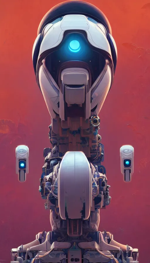 Image similar to symmetry!! portrait of a robot astronaut, floral! horizon zero dawn machine, intricate, elegant, highly detailed, digital painting, artstation, concept art, smooth, sharp focus, illustration, art by artgerm and greg rutkowski and alphonse mucha, 8 k