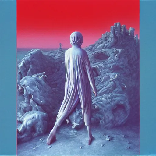 Image similar to bladee album cover made by Zdzisław Beksiński