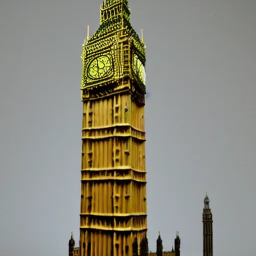 Image similar to modeling clay sculpture of big ben,