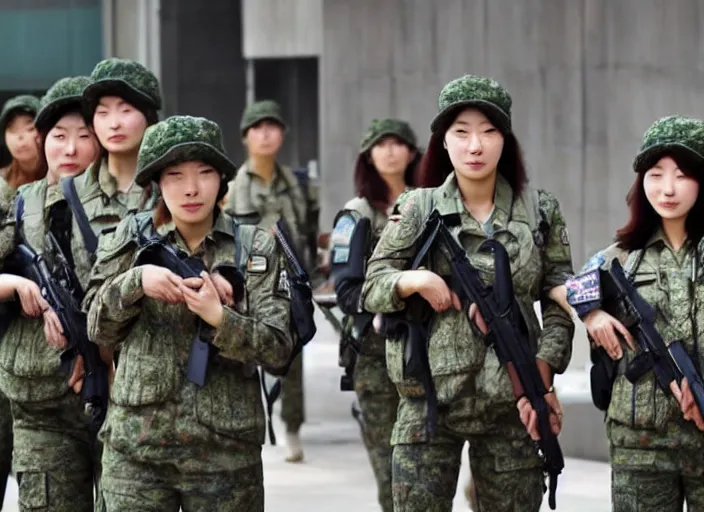 south korean women army