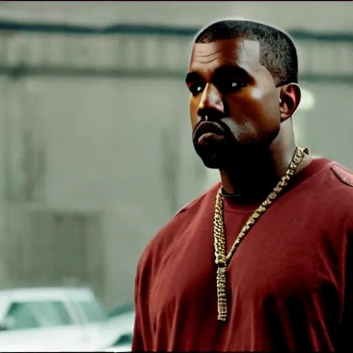 Image similar to a cinematic film still of Kanye West starring in Everybody Hates Chris