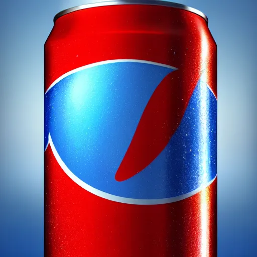 Image similar to Photorealistic can of pepsi. Hyperdetailed photorealism, 108 megapixels, amazing depth, glowing rich colors, powerful imagery, metallic finish, 3D finalrender, 3d shading, cinematic lighting, artstation concept art