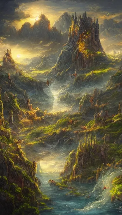 Image similar to fantastic fantasy landscape