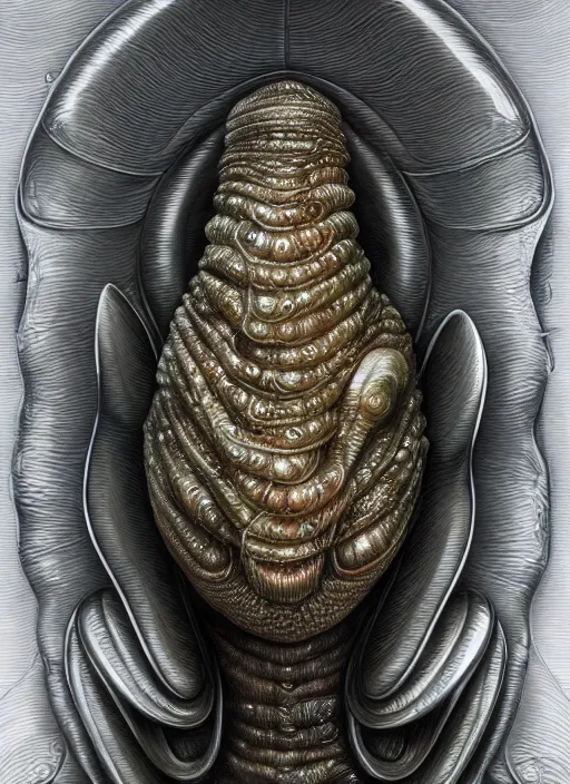 Image similar to far away, full body shot of elon musk as slimy anthropomorphic mollusk character, drool, intricate, elegant, highly detailed, digital painting, artstation, concept art, wallpaper, smooth, sharp focus, illustration, art by h. r. giger and artgerm and greg rutkowski and alphonse mucha