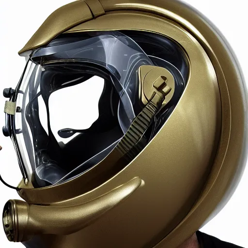 Image similar to beautiful extreme closeup portrait photo in style of frontiers in human deep diving helmet science fashion magazine September retrofuturism edition, highly detailed, soft lighting