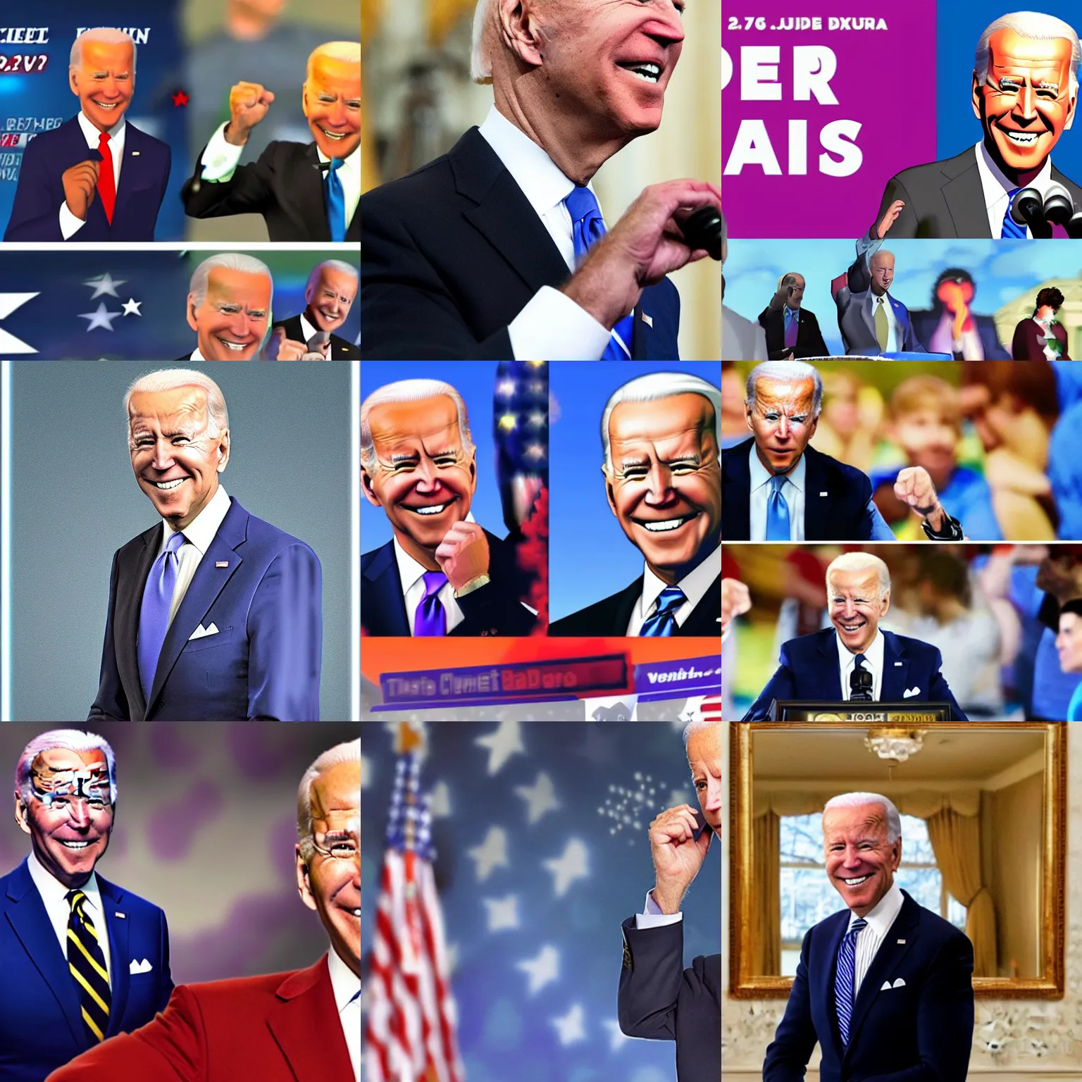 Prompt: joe biden in super smash bros