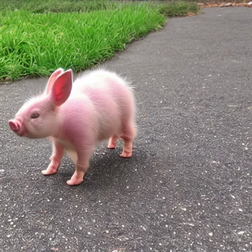 Image similar to half miniature piglet, half bunny