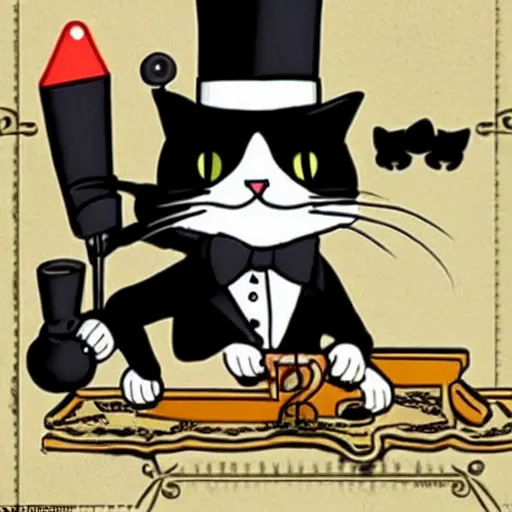 Image similar to Extremely cute!!! cat as the monopoly man