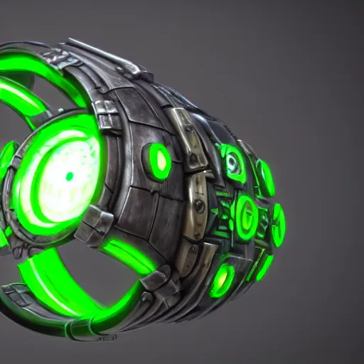 Prompt: futuristic steampunk omnitrix from ben 1 0, 3 d render, cycles, cinematic, unreal engine 5