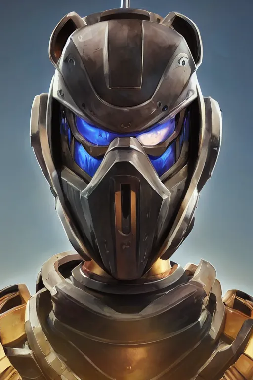 Image similar to epic mask helmet robot ninja portrait stylized as fornite style game design fanart by concept artist gervasio canda, behance hd by jesper ejsing, by rhads, makoto shinkai and lois van baarle, ilya kuvshinov, rossdraws global illumination radiating a glowing aura global illumination ray tracing hdr render in unreal engine 5