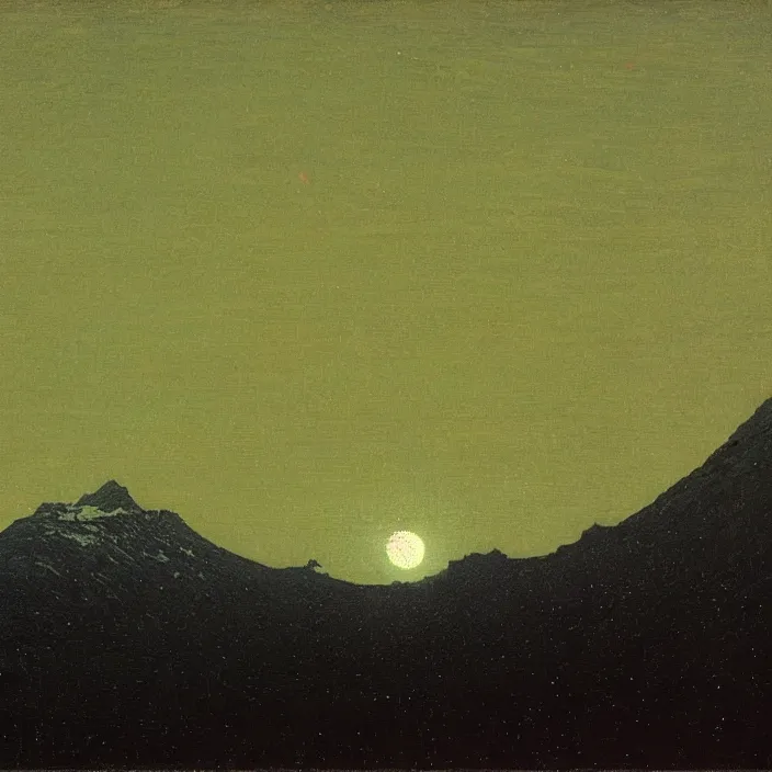 Prompt: mt elbrus at night, arkhip kuindzhi, thus spoke zarathustra